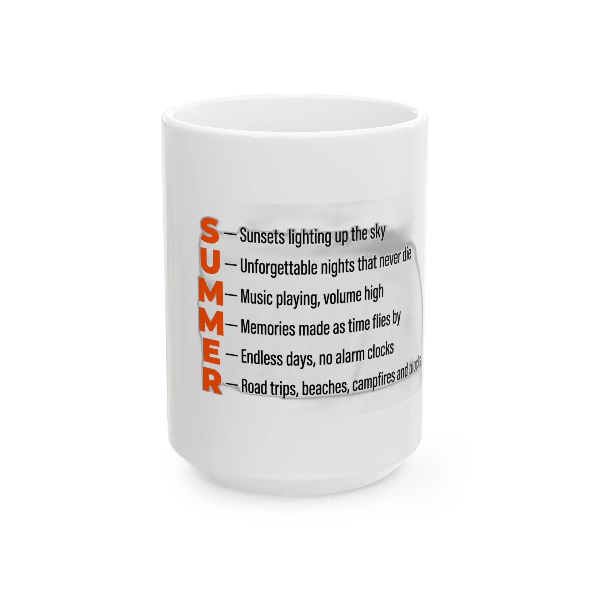 SUMMER Acrostic Poem - Teen Summer Vibes - Coffee Mug