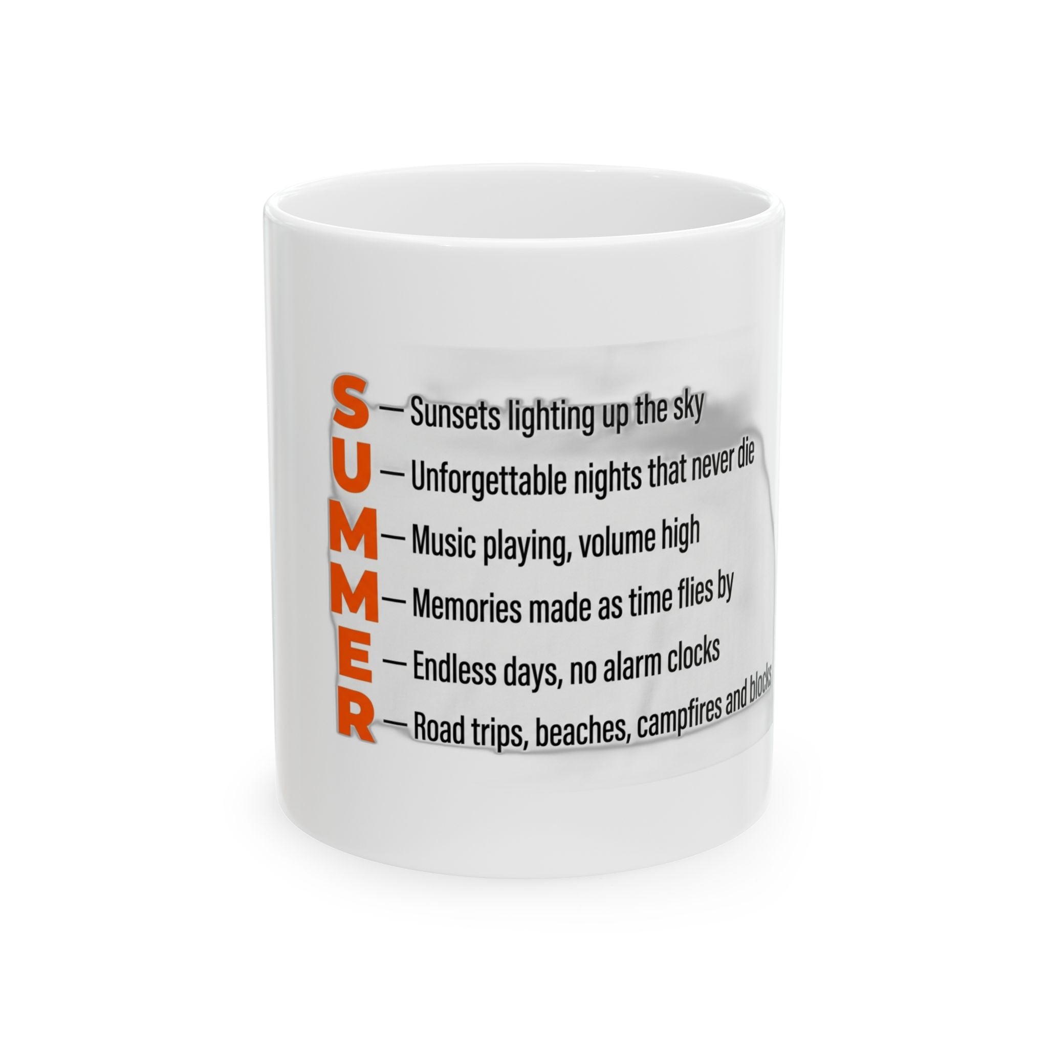 SUMMER Acrostic Poem - Teen Summer Vibes - Coffee Mug