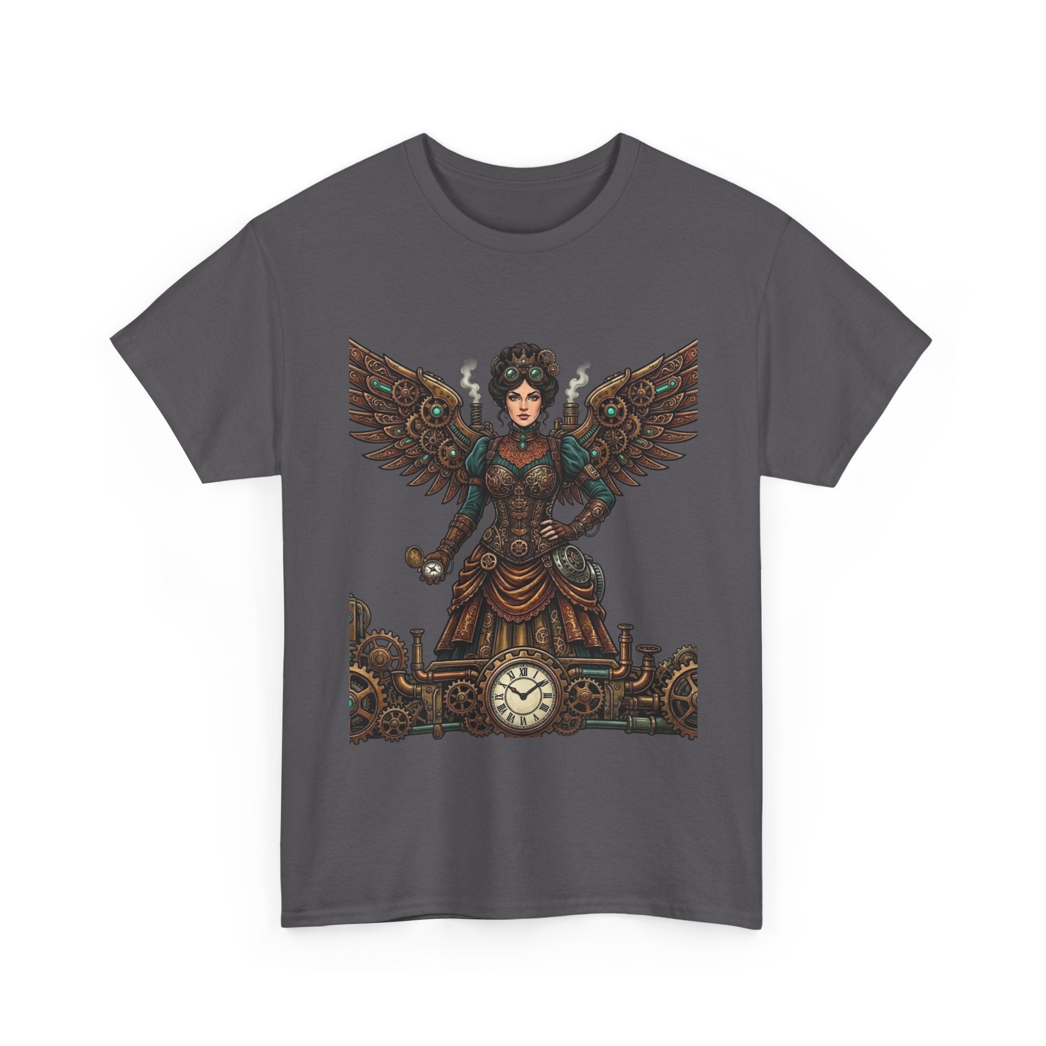 Steampunk Mother - Clockwork Wings Graphic Tee - Gear Cog Design