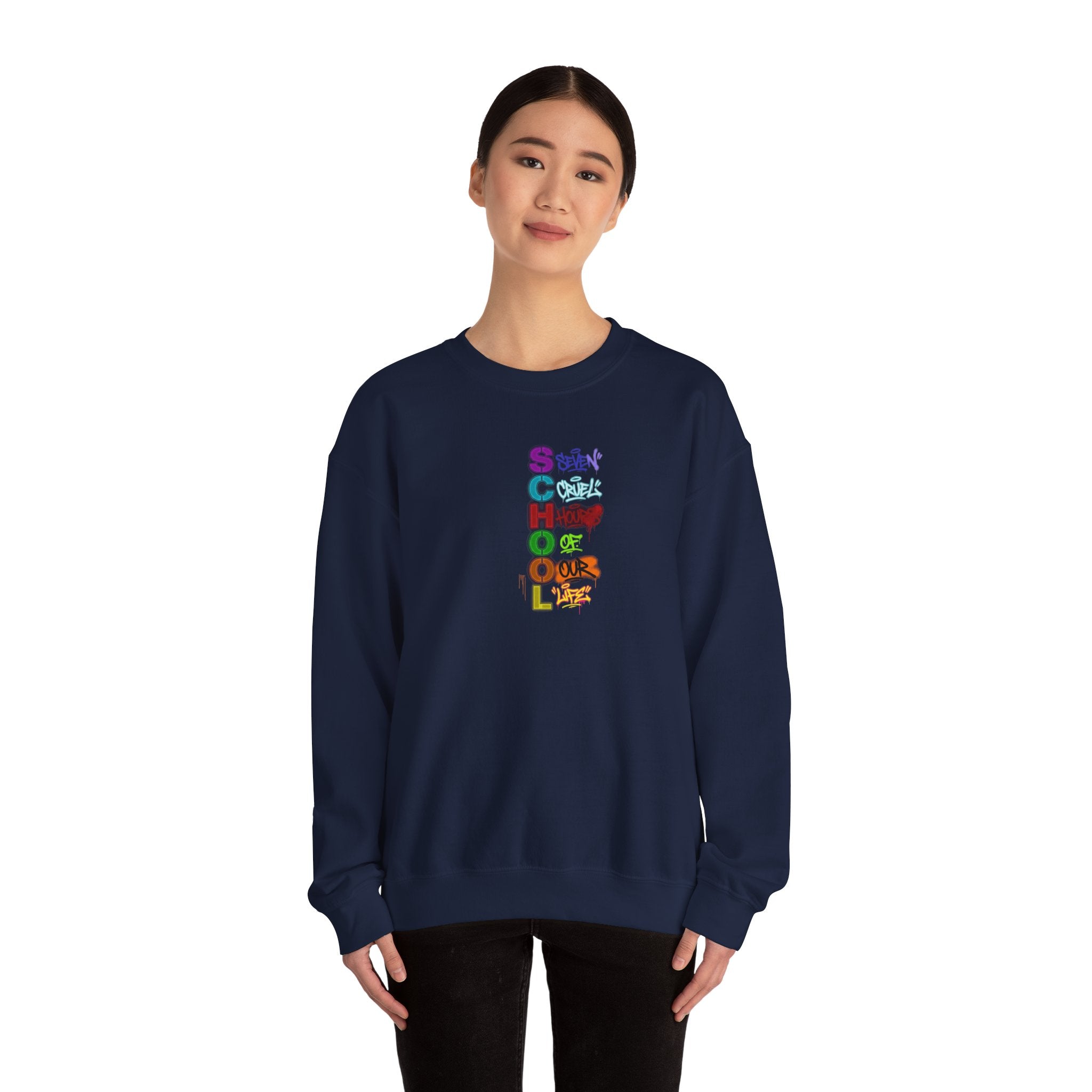 SCHOOL | Seven Cruel Hours Of Our Life | Crewneck Sweatshirt