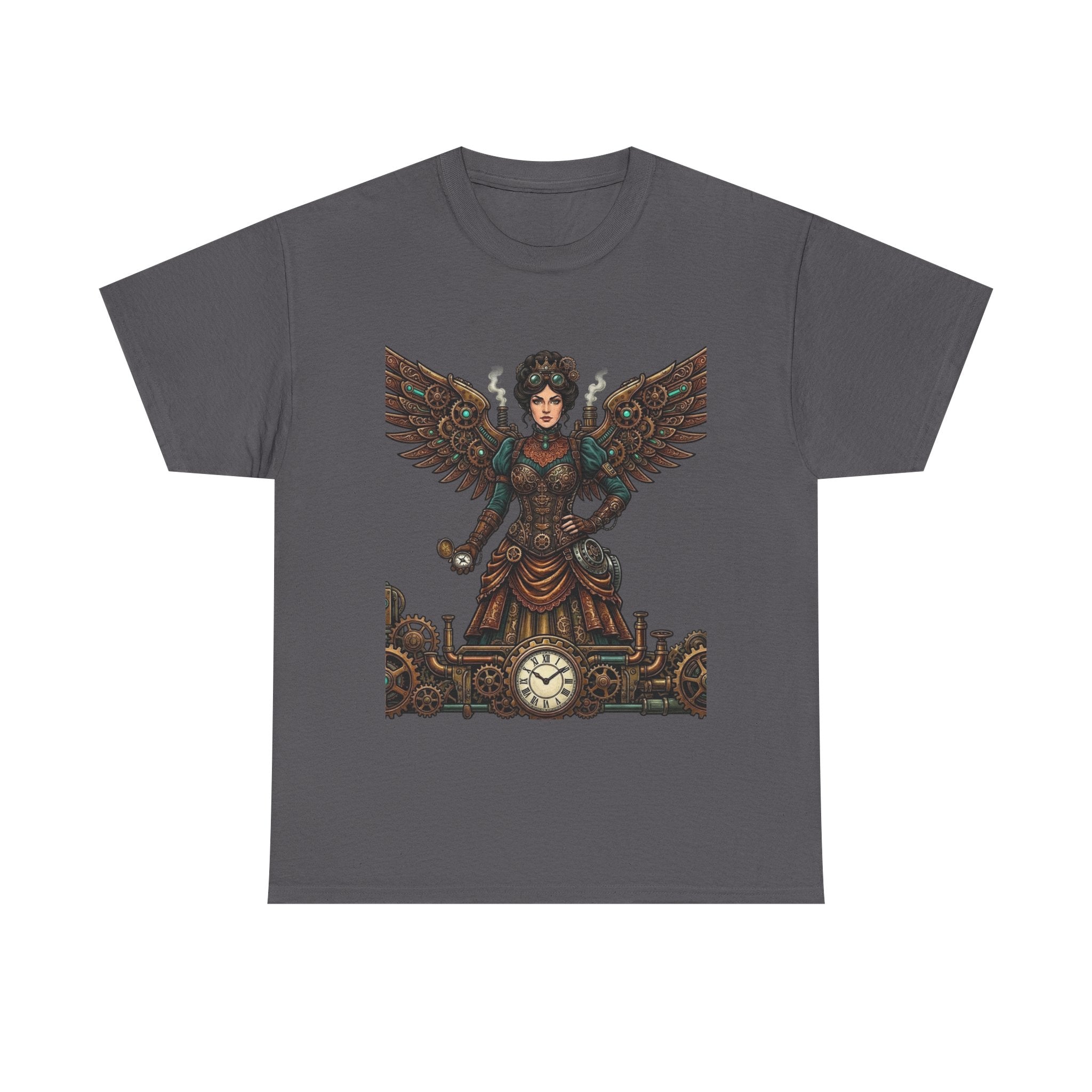 Steampunk Mother - Clockwork Wings Graphic Tee - Gear Cog Design