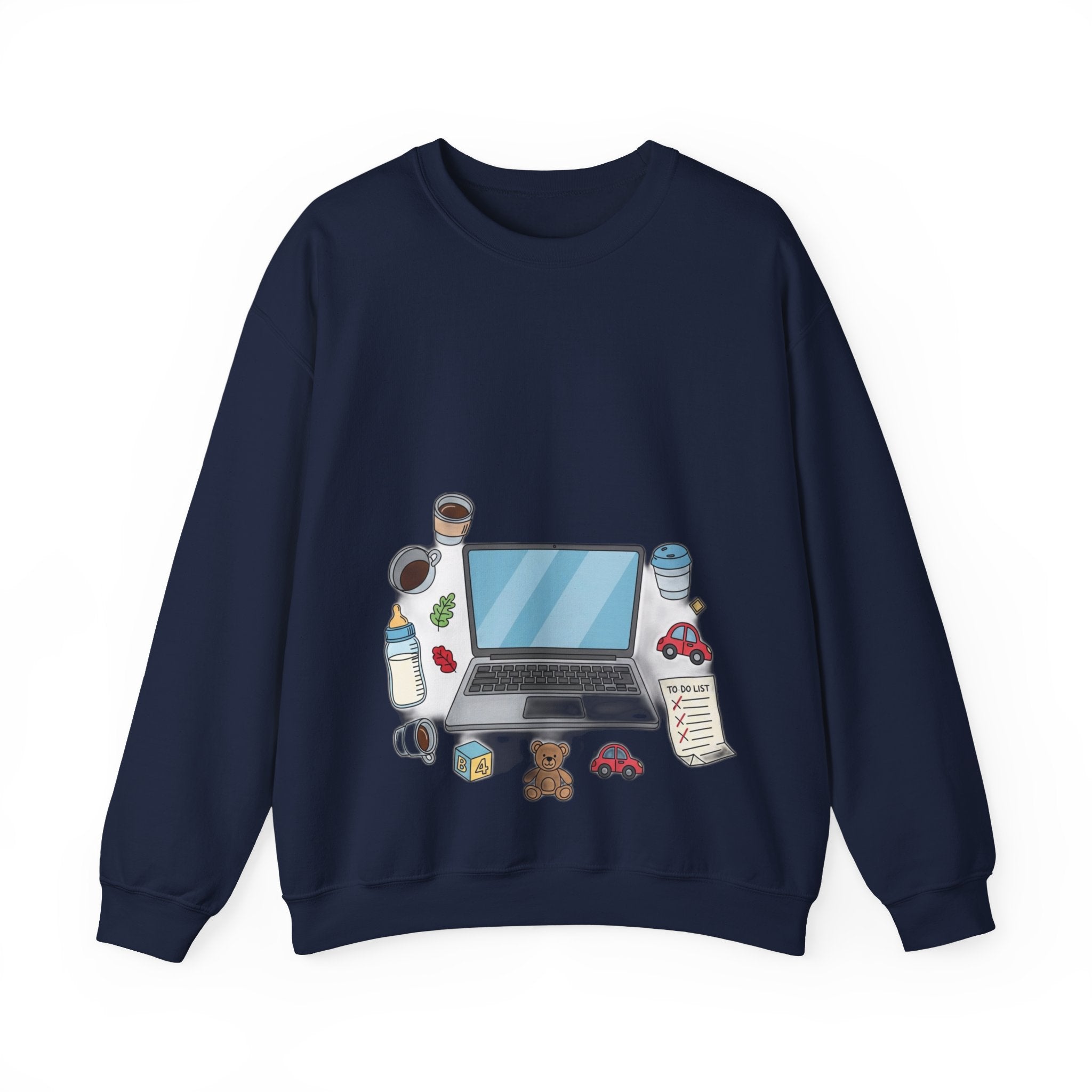 WFH Mom Sweatshirt - Fueled by Coffee and Chaos - Work From Home Mom Shirt