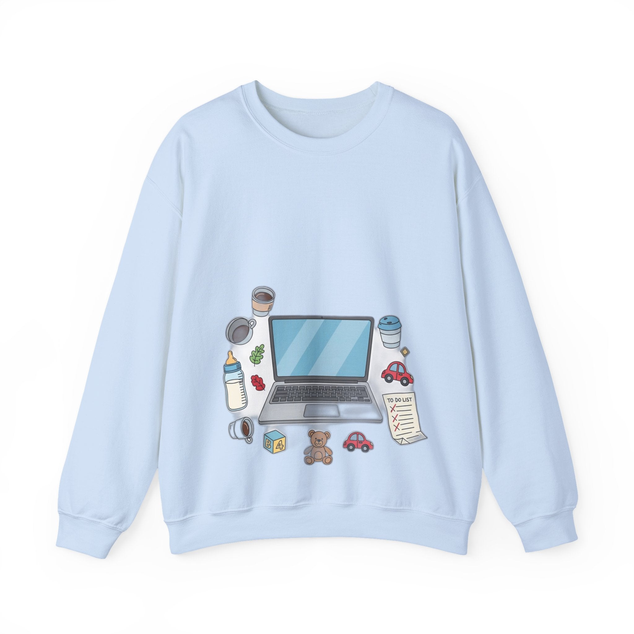 WFH Mom Sweatshirt - Fueled by Coffee and Chaos - Work From Home Mom Shirt