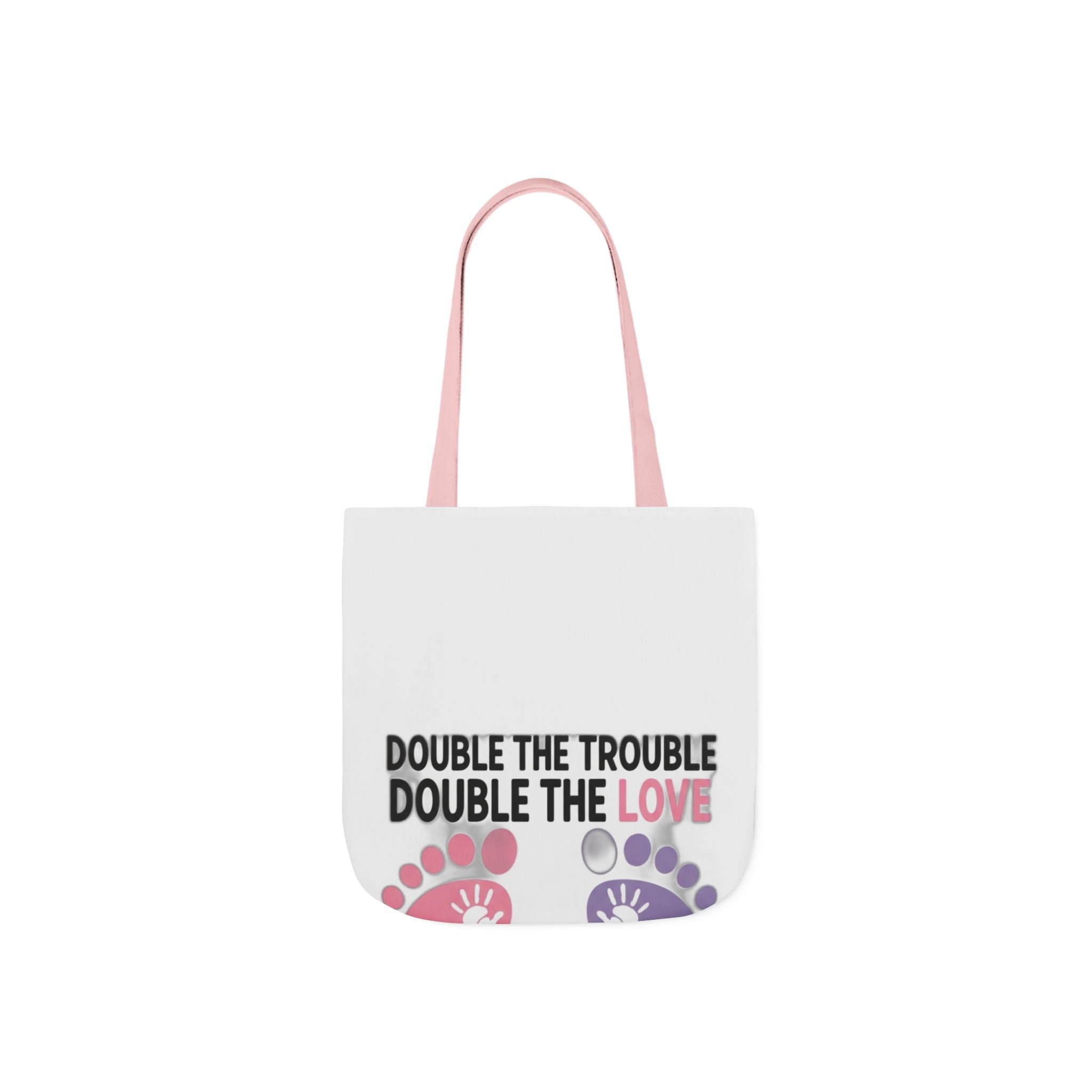 Twin Mom Tote Bag - Double the Trouble Double the Love - Twins Mother Canvas Bag