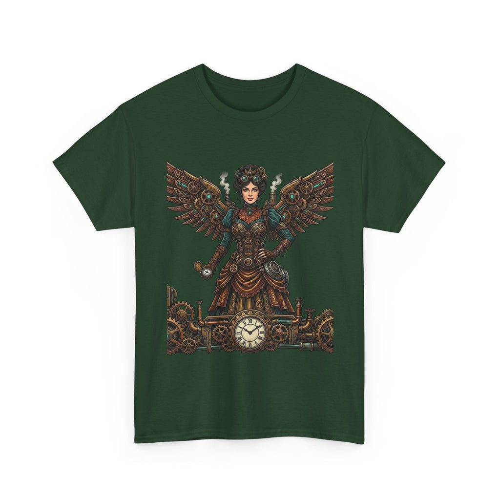 Steampunk Mother - Clockwork Wings Graphic Tee - Gear Cog Design