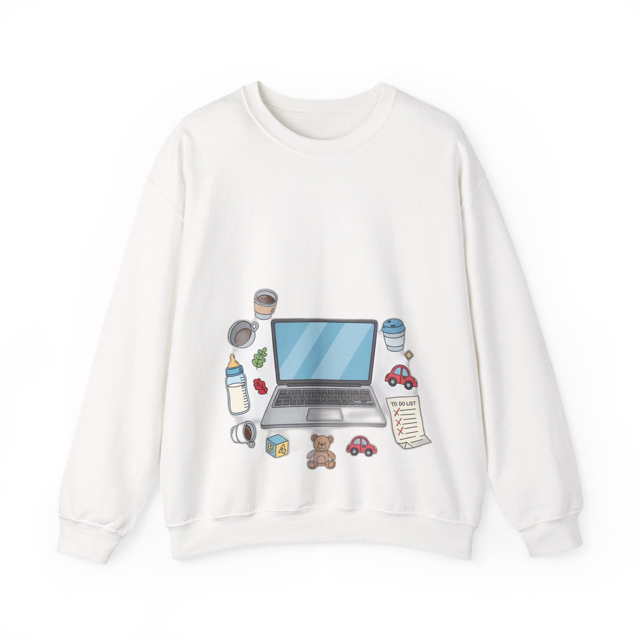 WFH Mom Sweatshirt - Fueled by Coffee and Chaos - Work From Home Mom Shirt