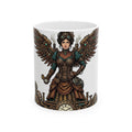 Steampunk Mother - Clockwork Wings Ceramic Mug - Gear Cog Design