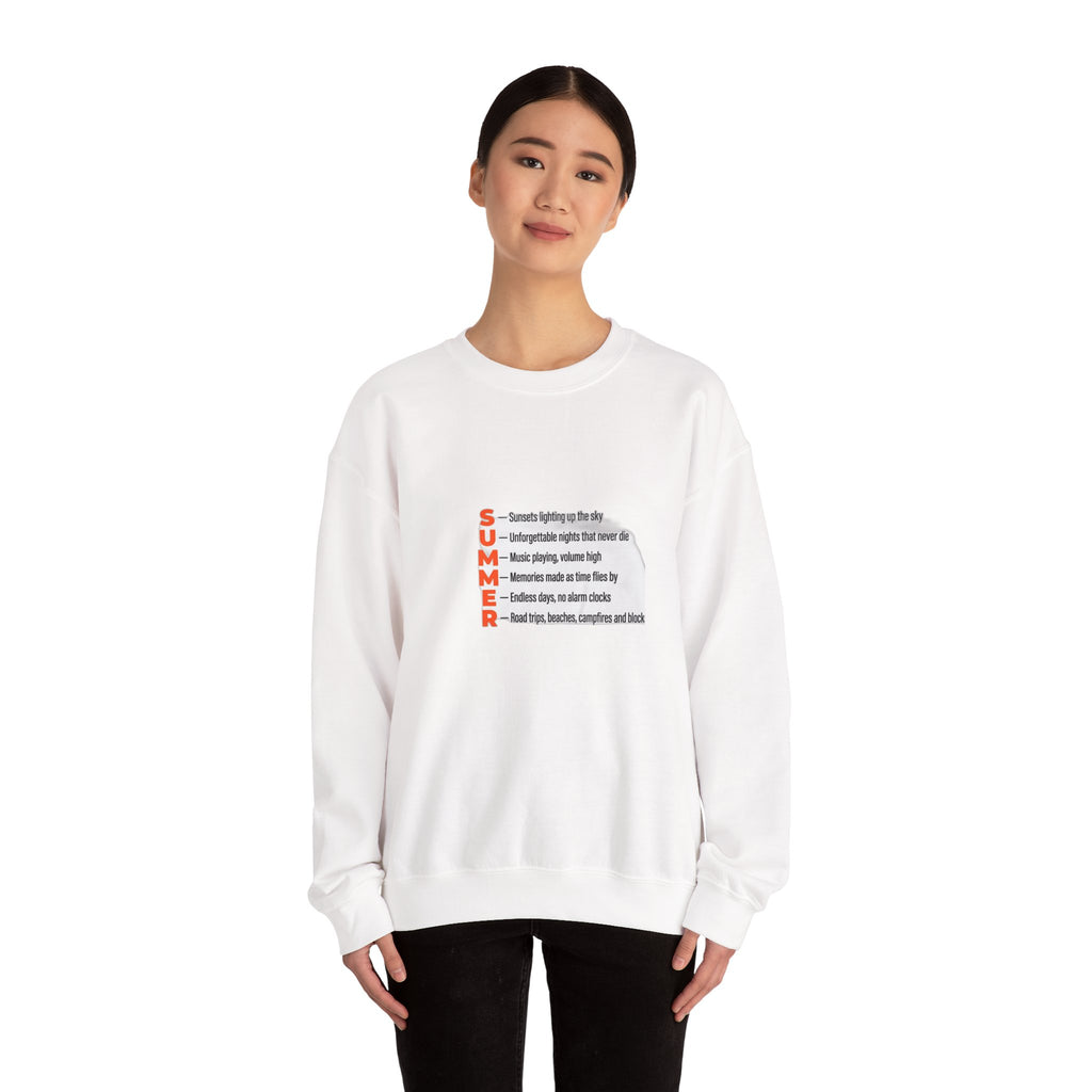SUMMER Acrostic Poem - Teen Summer Vibes - Sweatshirt