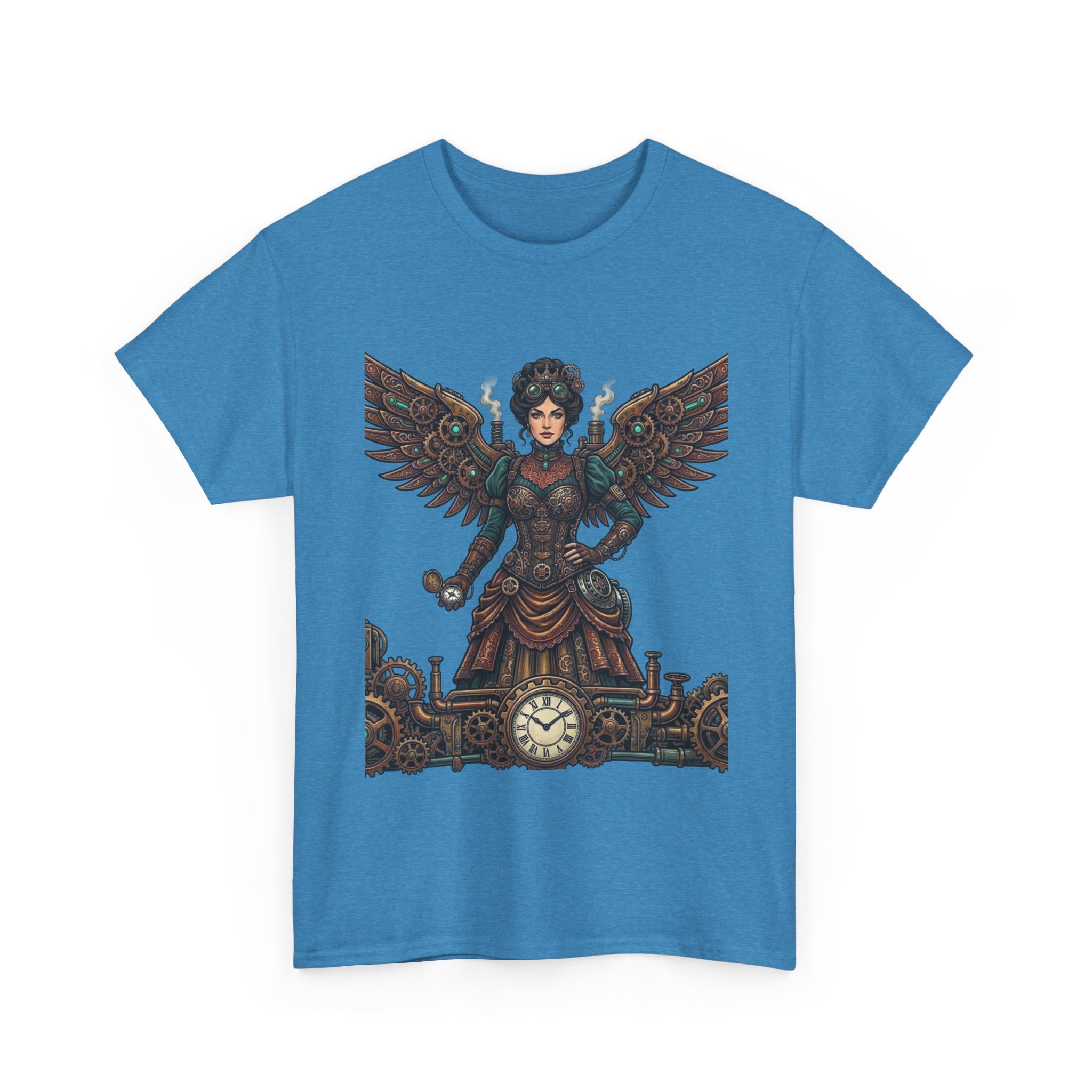Steampunk Mother - Clockwork Wings Graphic Tee - Gear Cog Design