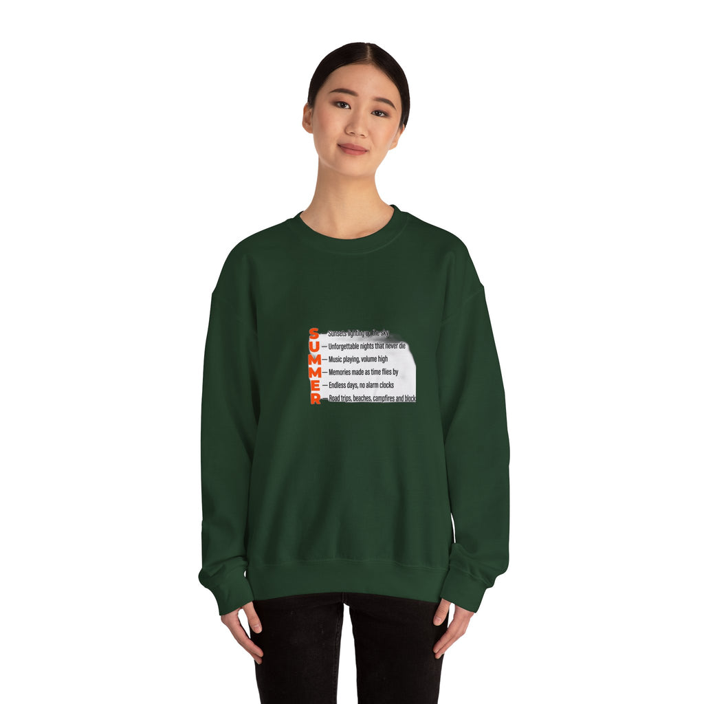 SUMMER Acrostic Poem - Teen Summer Vibes - Sweatshirt