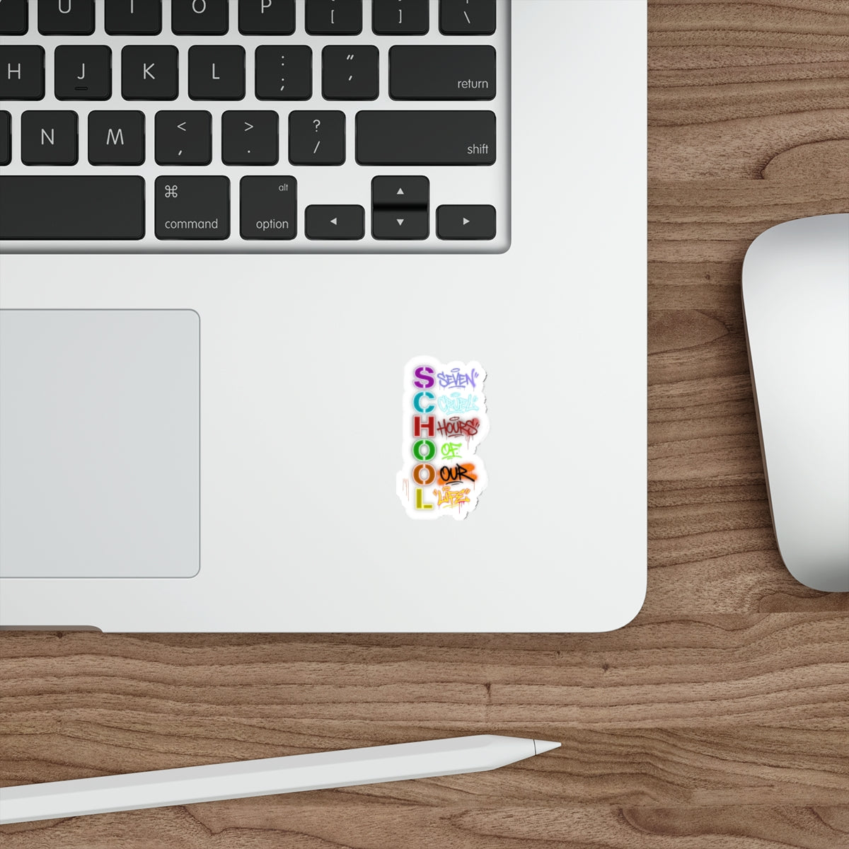 SCHOOL | Seven Cruel Hours Of Our Life | Die-Cut Vinyl Sticker