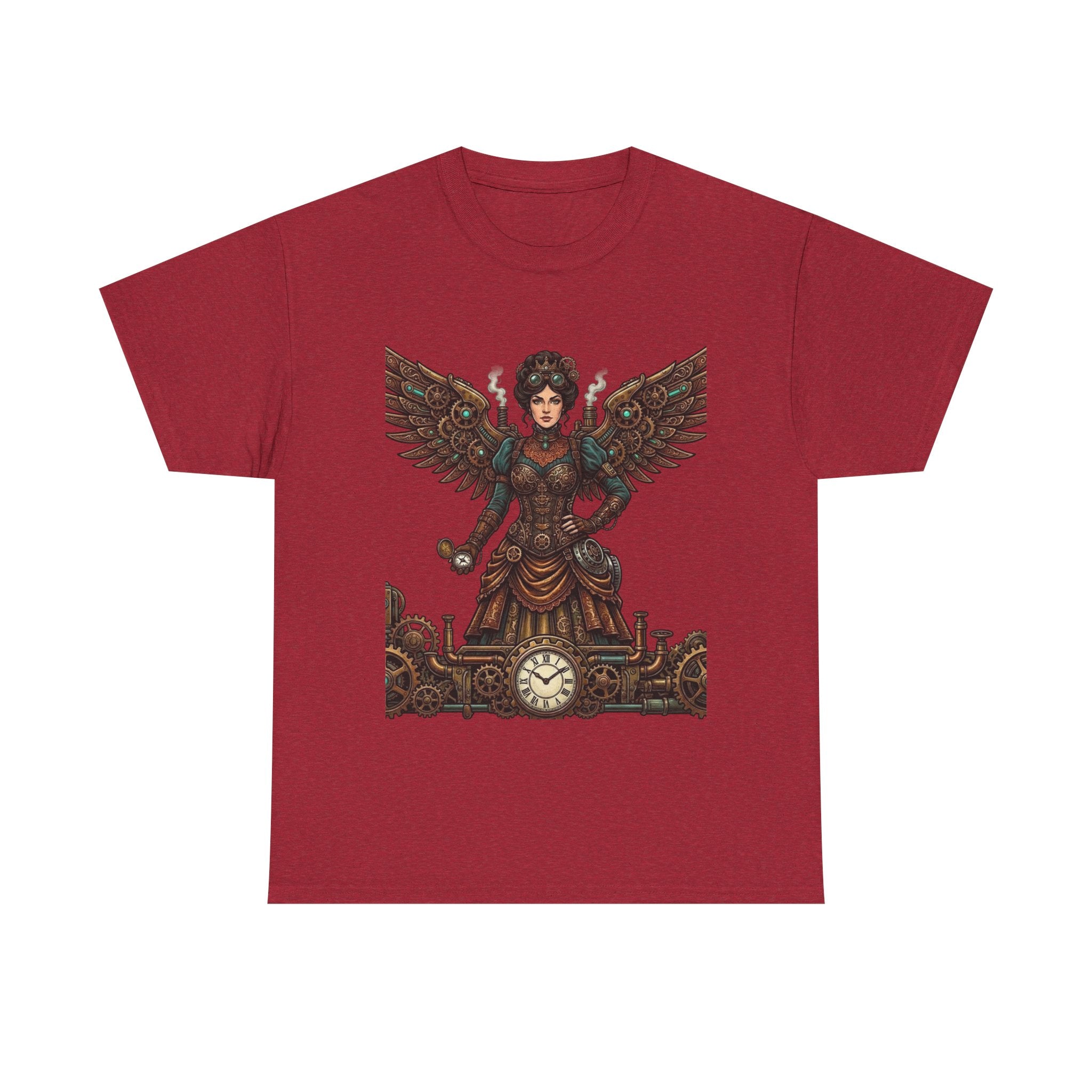 Steampunk Mother - Clockwork Wings Graphic Tee - Gear Cog Design