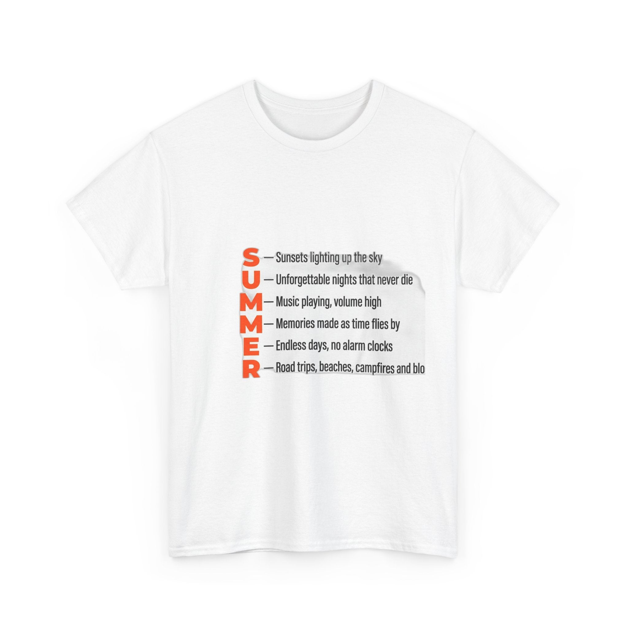 SUMMER Acrostic Poem - Teen Summer Vibes - Graphic Tee