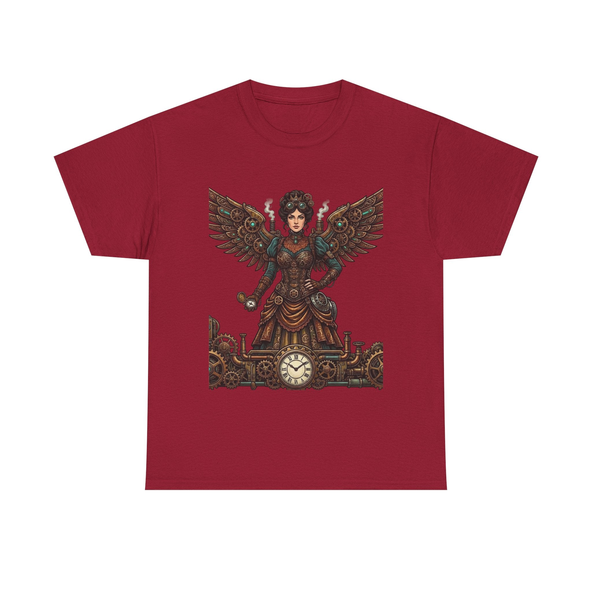 Steampunk Mother - Clockwork Wings Graphic Tee - Gear Cog Design