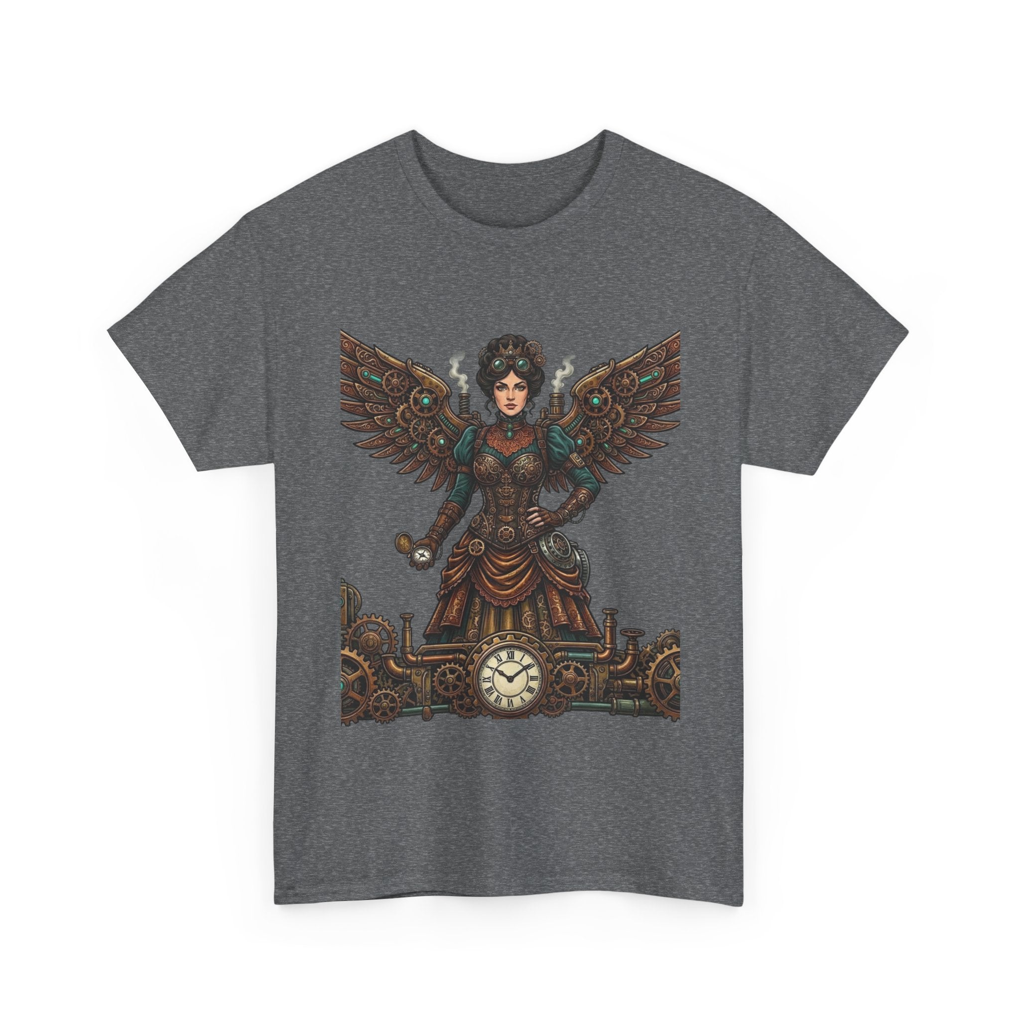 Steampunk Mother - Clockwork Wings Graphic Tee - Gear Cog Design