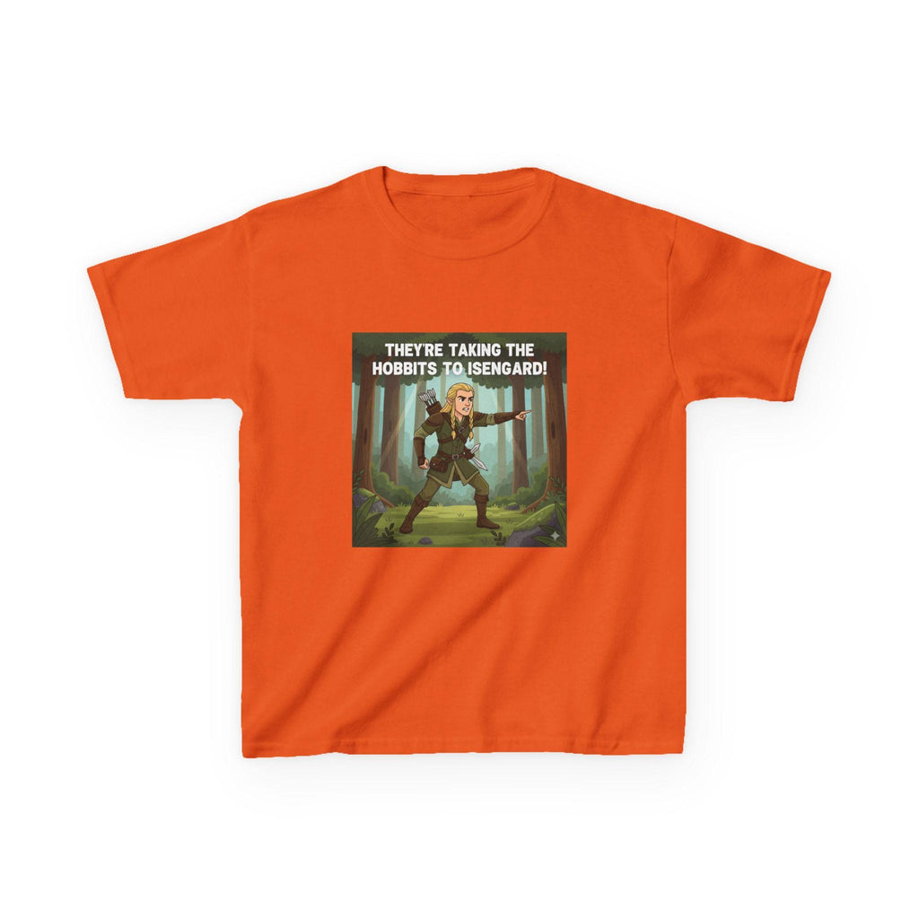 Theyre Taking the Hobbits to Isengard Kids Tee | Fantasy Ranger Illustration
