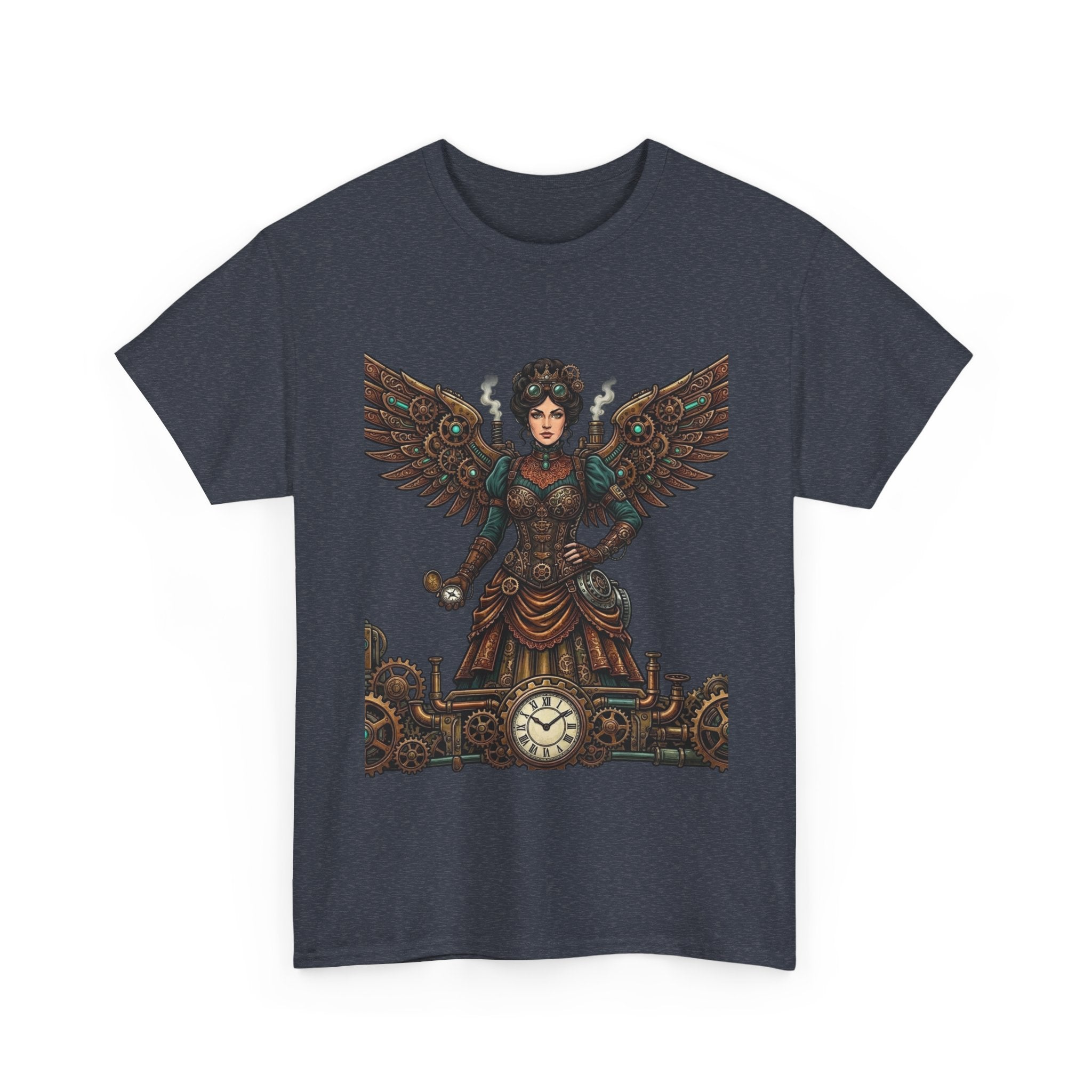 Steampunk Mother - Clockwork Wings Graphic Tee - Gear Cog Design