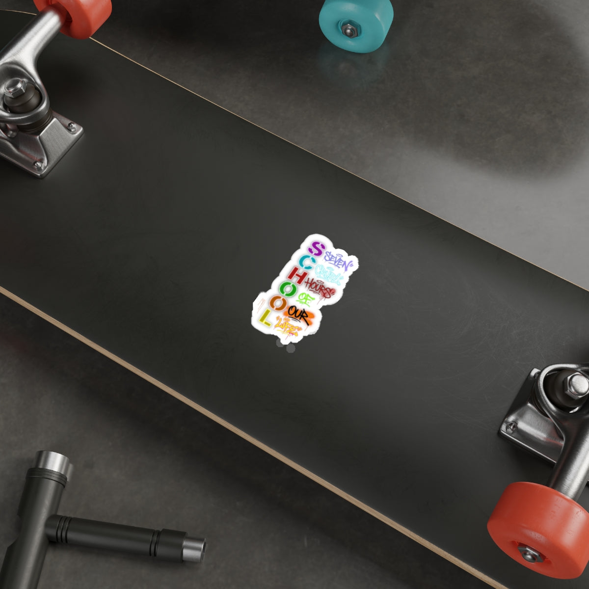 SCHOOL | Seven Cruel Hours Of Our Life | Die-Cut Vinyl Sticker
