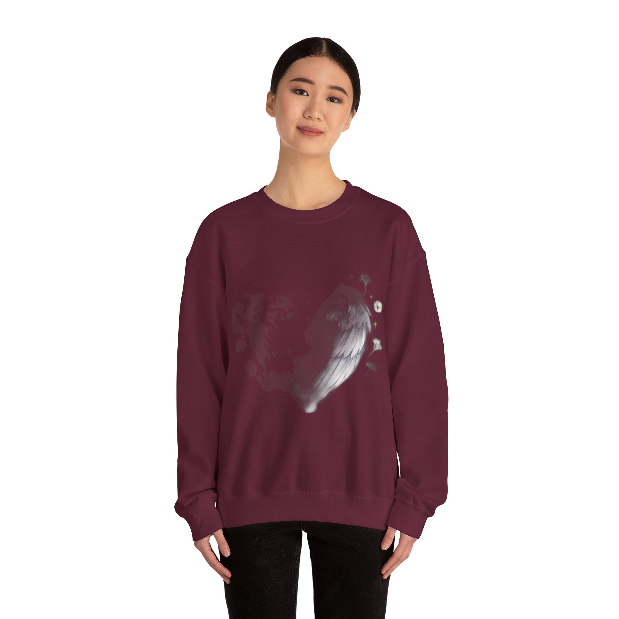 Angel Mom Memorial Sweatshirt - Forever in My Heart - Bereaved Mother Remembrance