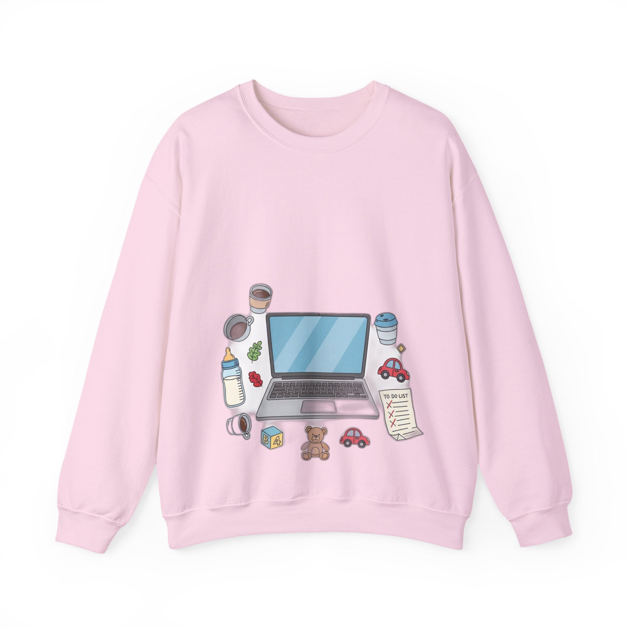 WFH Mom Sweatshirt - Fueled by Coffee and Chaos - Work From Home Mom Shirt