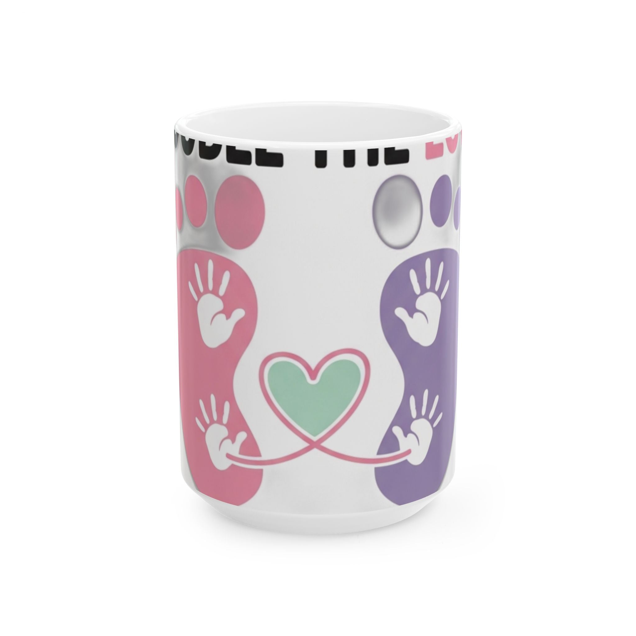 Twin Mom Mug - Double the Trouble Double the Love - Funny Twins Mother Gift