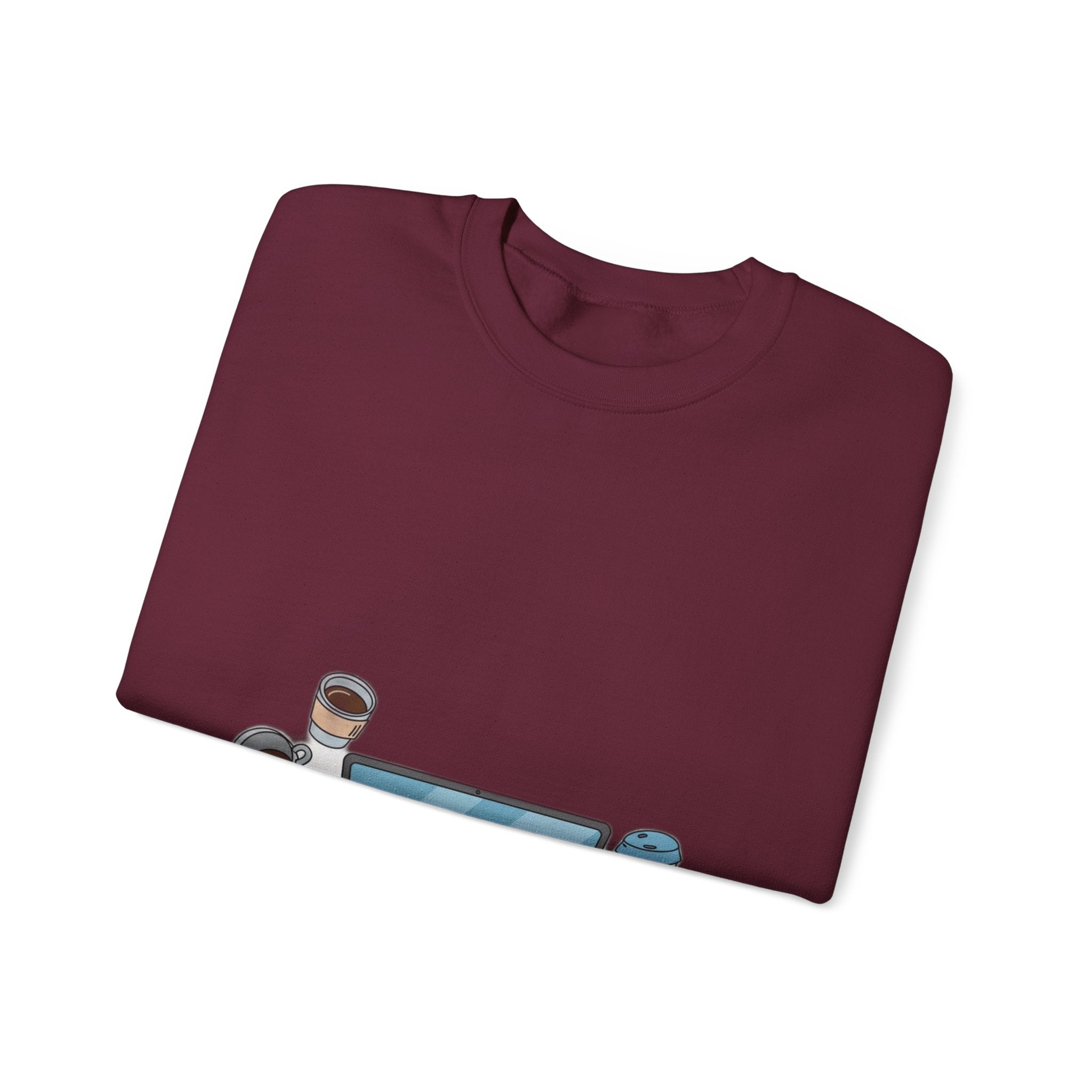 WFH Mom Sweatshirt - Fueled by Coffee and Chaos - Work From Home Mom Shirt