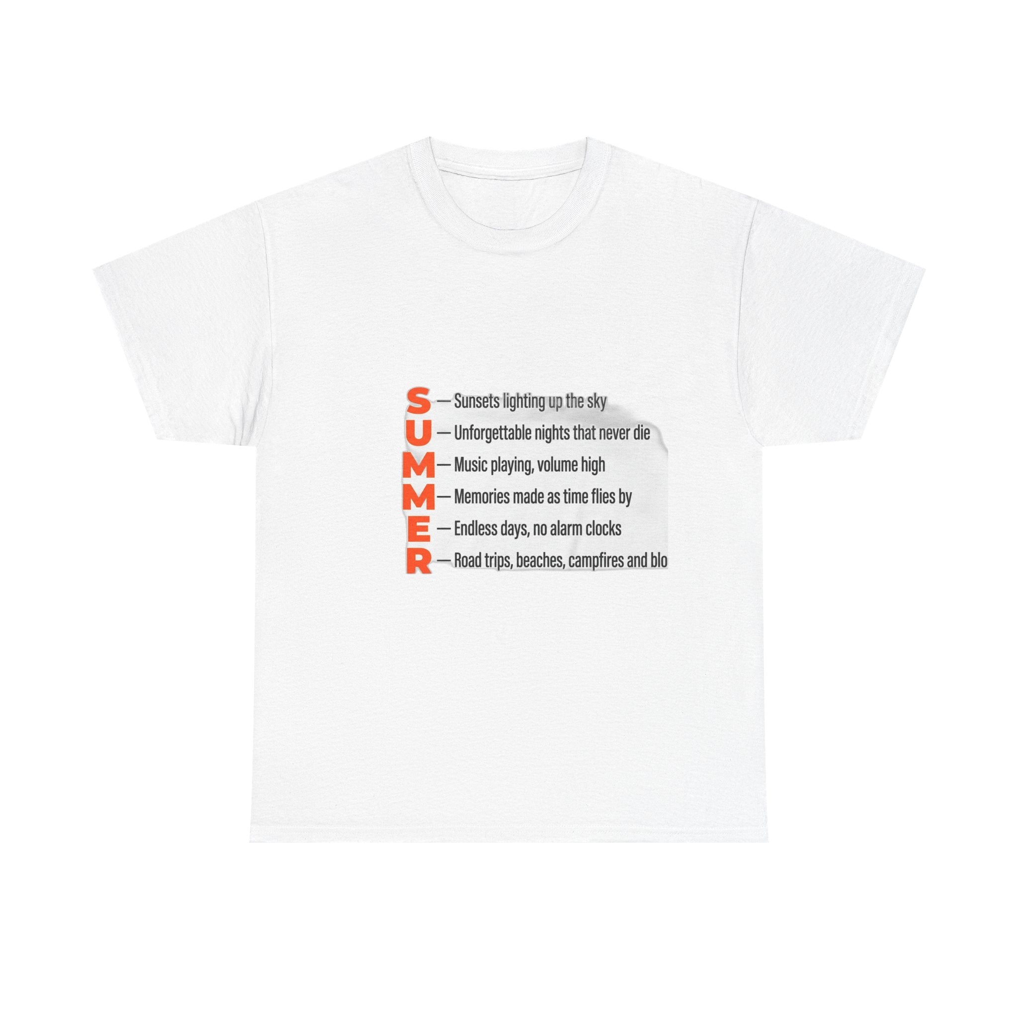SUMMER Acrostic Poem - Teen Summer Vibes - Graphic Tee