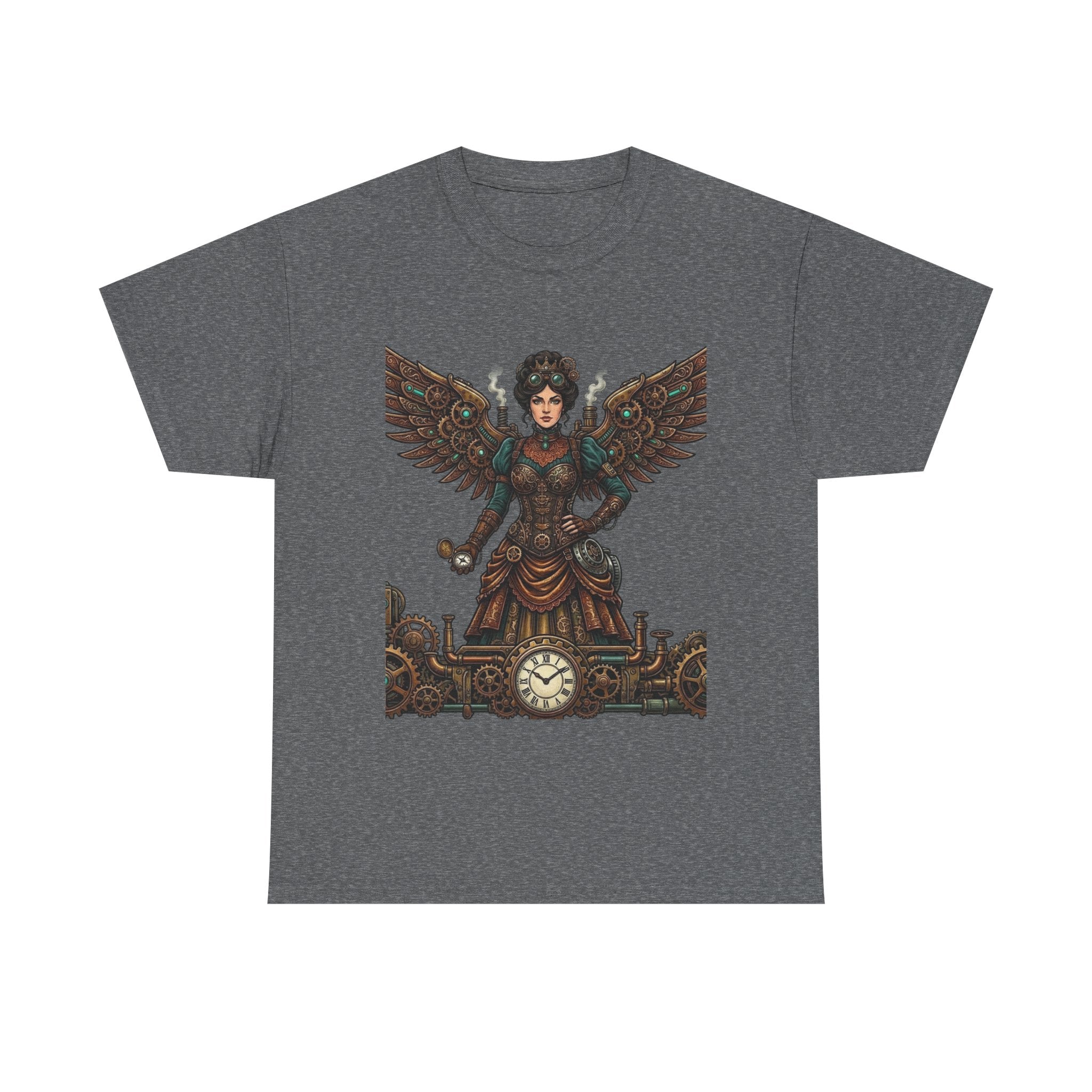 Steampunk Mother - Clockwork Wings Graphic Tee - Gear Cog Design
