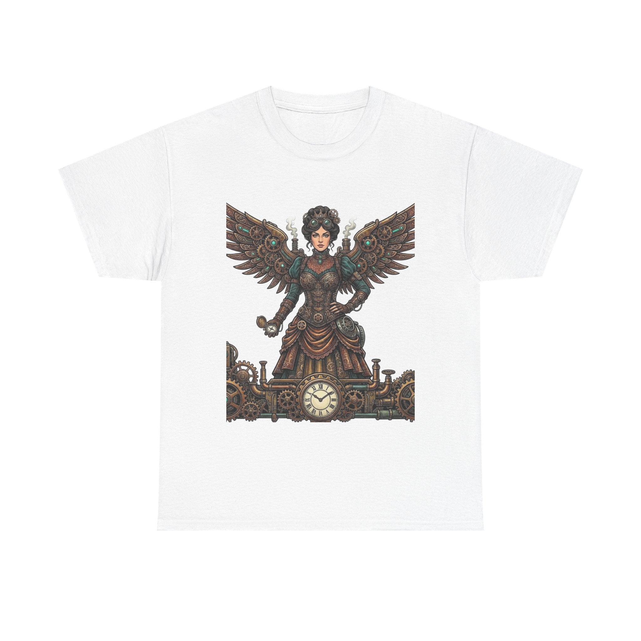 Steampunk Mother - Clockwork Wings Graphic Tee - Gear Cog Design