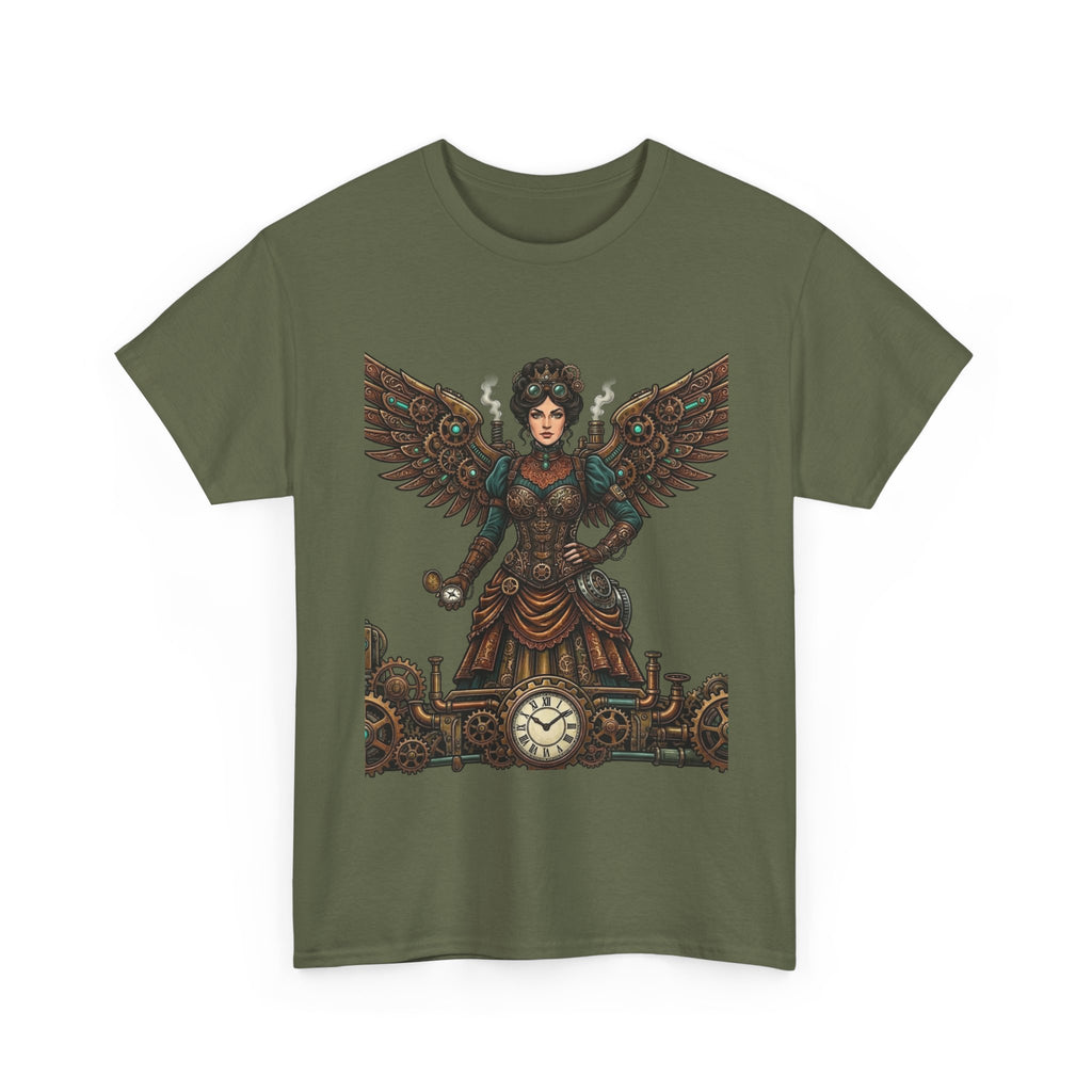 Steampunk Mother - Clockwork Wings Graphic Tee - Gear Cog Design