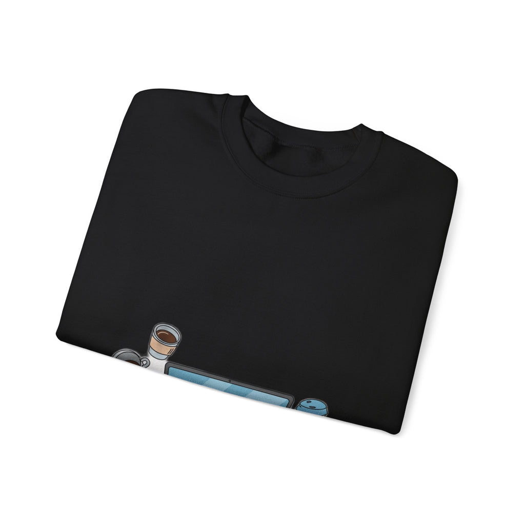 WFH Mom Sweatshirt - Fueled by Coffee and Chaos - Work From Home Mom Shirt