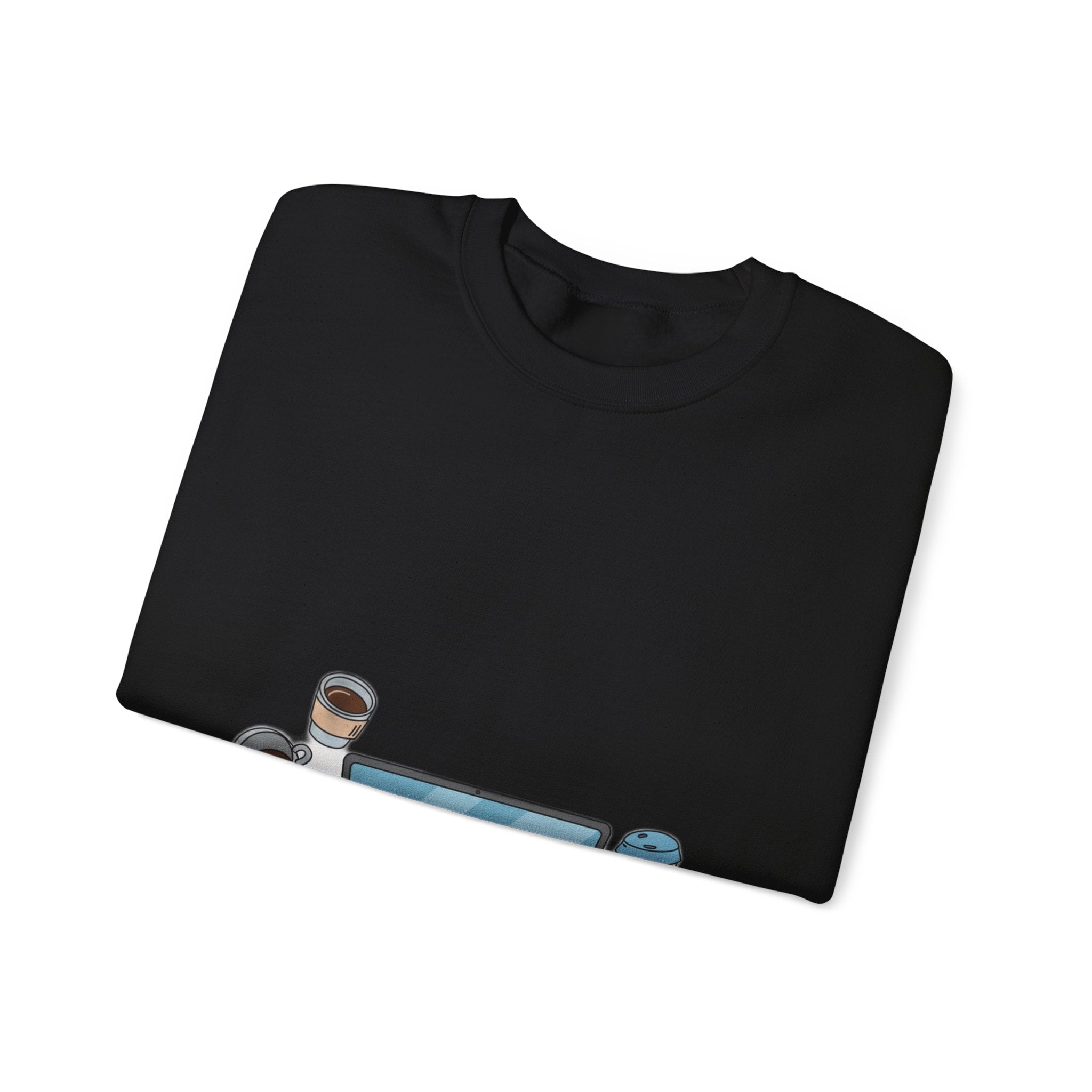 WFH Mom Sweatshirt - Fueled by Coffee and Chaos - Work From Home Mom Shirt