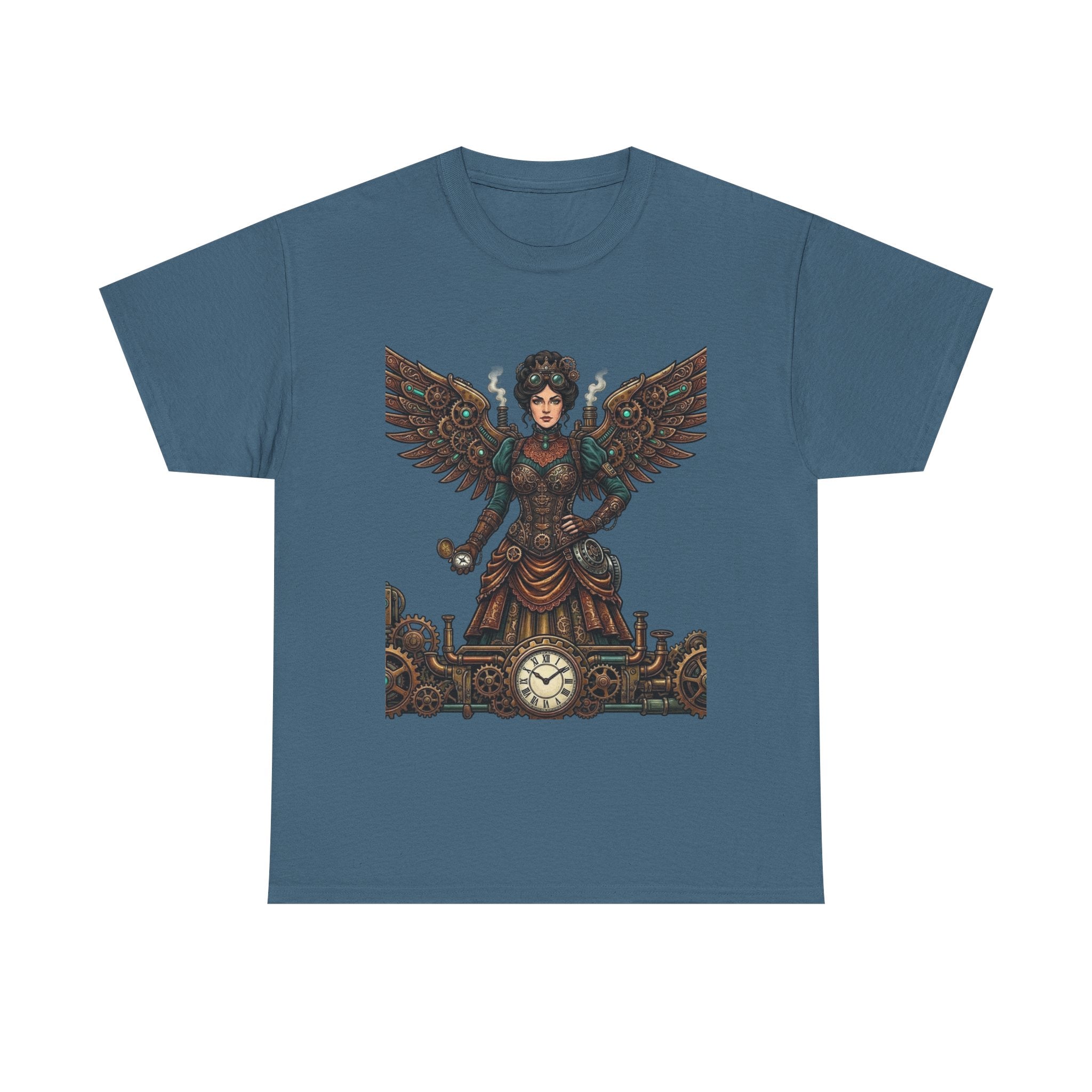 Steampunk Mother - Clockwork Wings Graphic Tee - Gear Cog Design