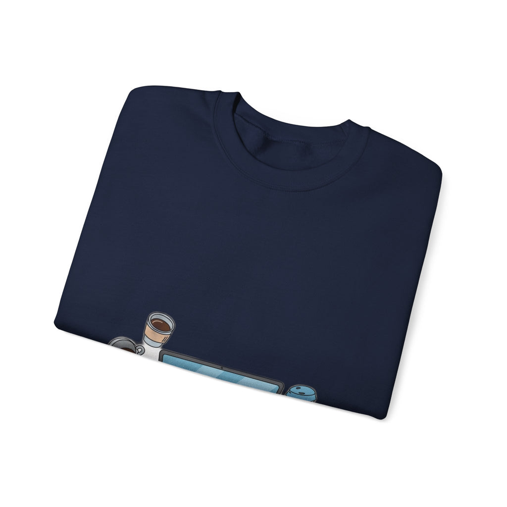 WFH Mom Sweatshirt - Fueled by Coffee and Chaos - Work From Home Mom Shirt