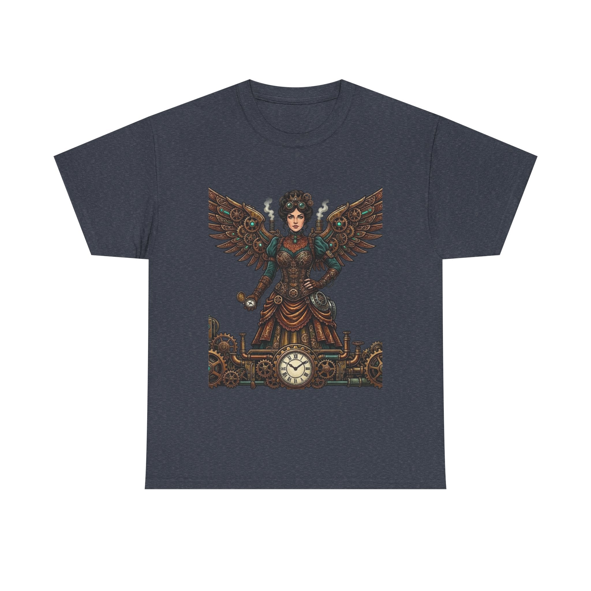 Steampunk Mother - Clockwork Wings Graphic Tee - Gear Cog Design